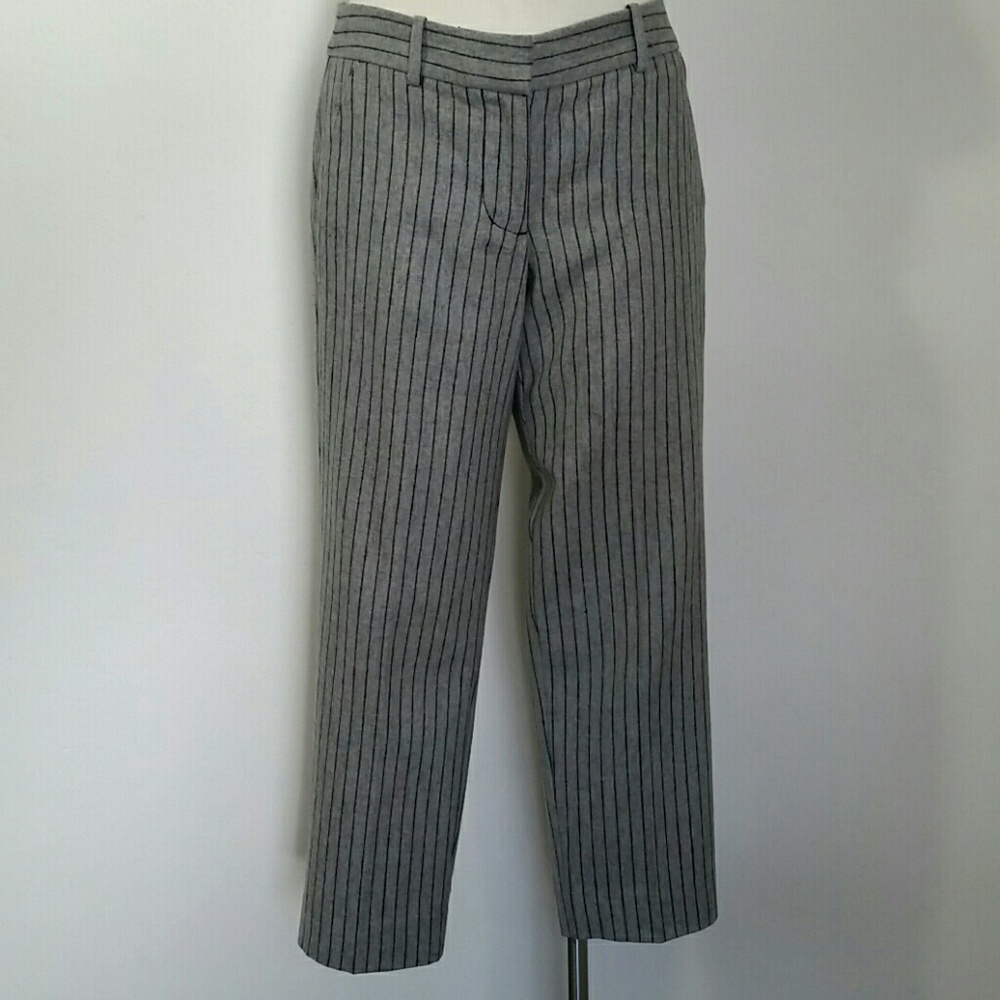 J.Crew Factory pin striped wool ankle pants